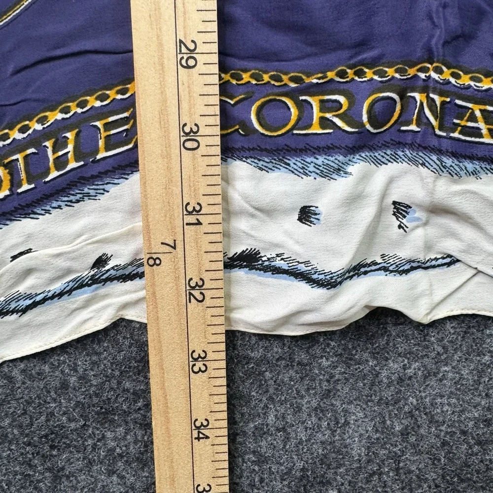 Vintage 1953 Queen Elizabeth II Coronation Scarf Scotland Royal Souvenir